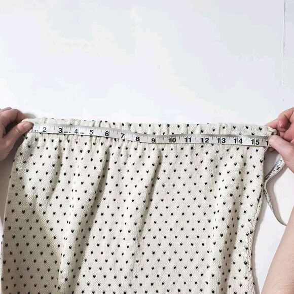 Vintage Hand Knit Maxi Skirt Size S Folk Pattern Stretch Waist Womens - Picture 6 of 11